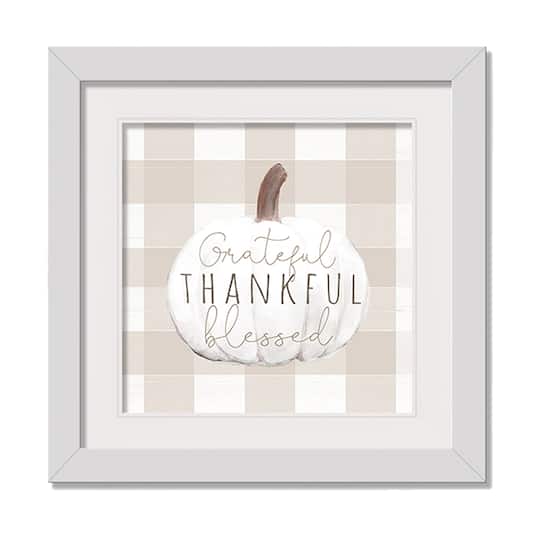 White Pumpkin White Framed Print Wall Art